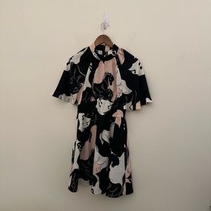 Kate apde Black & Pink High-Neck Women's Dress